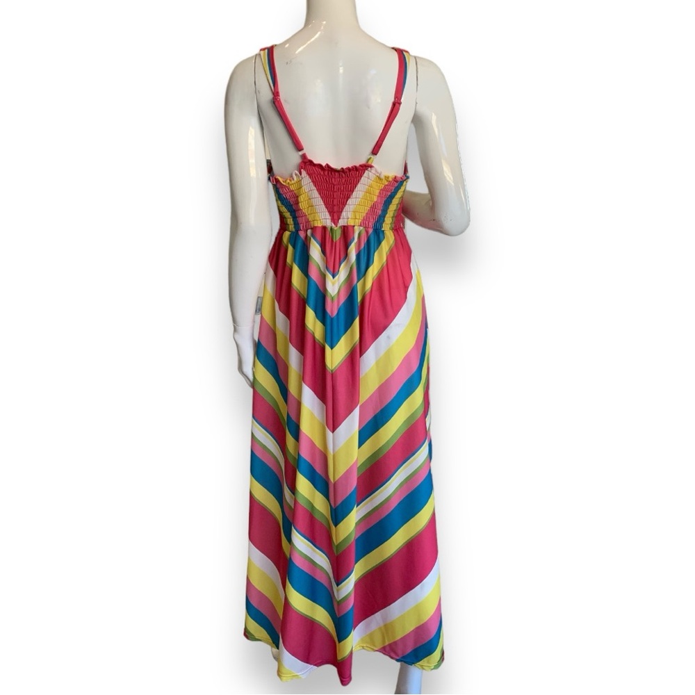 Anthony Richards Multi Colored Chevron Striped Ma… - image 2